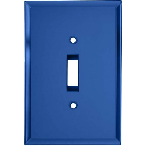 Glass Mirror Sky Blue 1 Toggle Light, Mirror Switch Plate