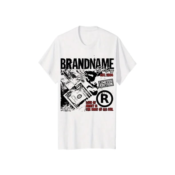 Y2K, 180g, 100% Cotton Crewneck Comfortable Casual Men's T-shirt Double-sided Print
