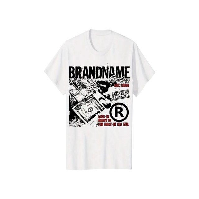 Y2K, 180g, 100% Cotton Crewneck Comfortable Casual Men's T-shirt Double-sided Print