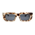 thumbnail image 2 of Womens Mod Rectangle Thick Plastic Fashion Sunglasses Slate Tortoise - Black, 2 of 4