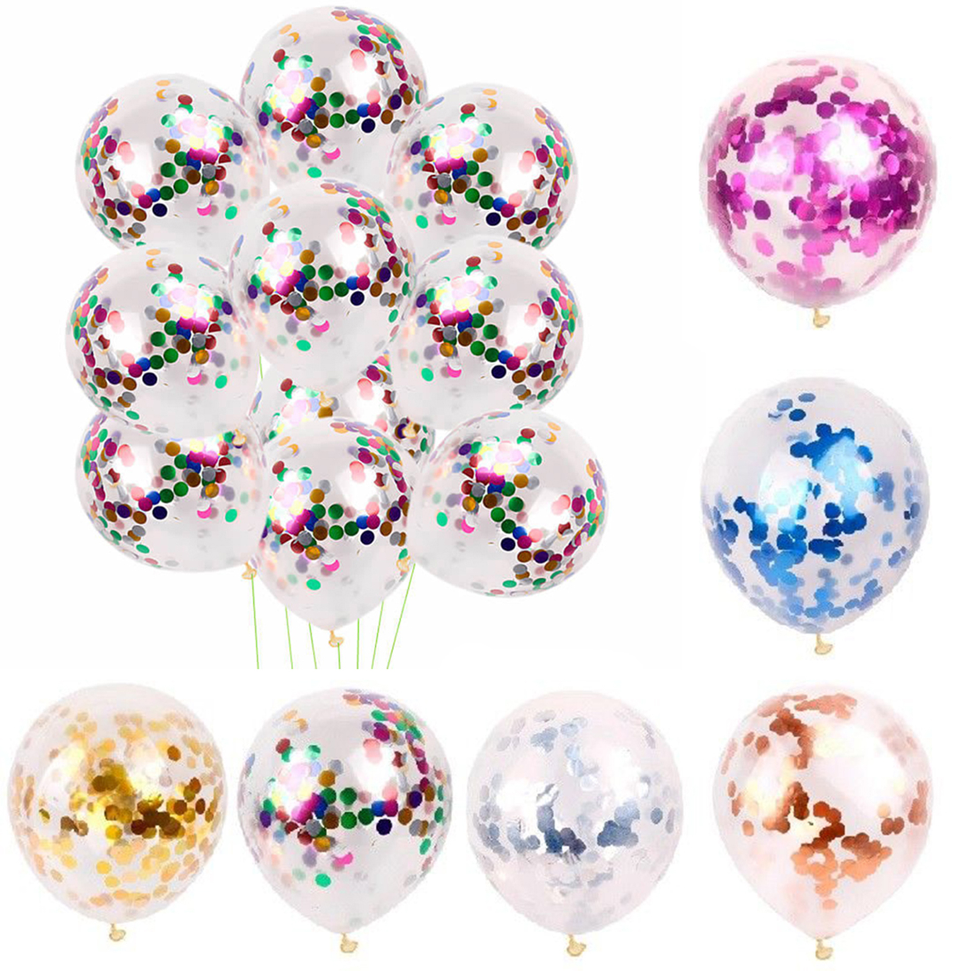 20pcs 12/'/' Latex Confetti Balloon Helium Balloons Birthday Wedding Baby Shower