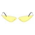 thumbnail image 3 of Gafas de sol de ojo de gato vintage para mujeres, niñas, pequeñas gafas de sol con montura de metal, tonos de moda Amarillo Soledad Gafas de sol de moda para mujer, 3 of 3