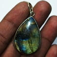 thumbnail image 6 of Natural Labradorite 925 Sterling Silver Pendant Pear 43.80 Ct Gems CERTIFIED, 6 of 6