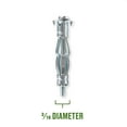 thumbnail image 3 of Hillman Hollow Wall Mult-Material Anchor Screws, 3/16" Short, Steel, Zinc, Corrosion Resistant, 70 lbs, Silver, 2 sets, 3 of 8
