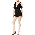 thumbnail image 1 of Mare Mare Womens Badia Cold-Shoulder Romper Mono, Negro, Mediano, 1 of 1