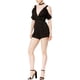 thumbnail image 1 of Mare Mare Womens Badia Cold-Shoulder Romper Jumpsuit, Negro, Small, 1 of 1