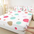 thumbnail image 3 of Manfei Cute Dot Pattern Bed Sheets,Geometric Circle King Sheets,Colorful Spot Sheet Set Girl,Super Cozy Room Decor,4 Pieces, 3 of 7