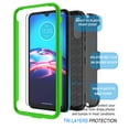 thumbnail image 3 of Njjex Phone Cases for Motorola Moto E 2020 / E7 6.2" 2020, [2 Pack Temerped Glass Screen Protector] Combo Holster Belt Clip [Heavy Duty] [Kickstand] Full-Body Rugged Holster Case (Green), 3 of 9