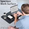 thumbnail image 2 of VIVO Pneumatic 28" x 16" Over Sofa Laptop Table, Mobile Desktop, Black, 2 of 8