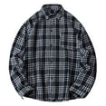 thumbnail image 2 of Awdenio Shirts for Men Plaid Button Down Long Sleeve Shirt Soft Casual Tops with Two Chest Pockets, 2 of 4
