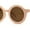 Beige Brown, variant on Kids Child Size Thick Plastic Round Circle Lens Retro Sunglasses Yellow Brown