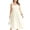 Beige, variant on TaTaai Women‘s Square Neck Midi Dress, Adjustable Strap A-Line Sleeveless Dress, Smocked Waist Solid Color Summer Dress, Casual Day Wear Gift
