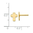 thumbnail image 2 of 7mm 10k Gold Polished Religious Faith Cross Post Earrings Stud Earring for Women - .6 Grams, 2 of 2