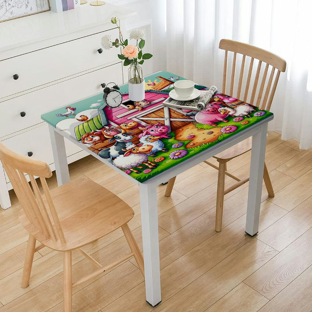 BANET Farm Animals Party Tablecloth Farmhouse Table Cover Farm Animal Theme Party Decorations for Picnics Birthday Party Supplies