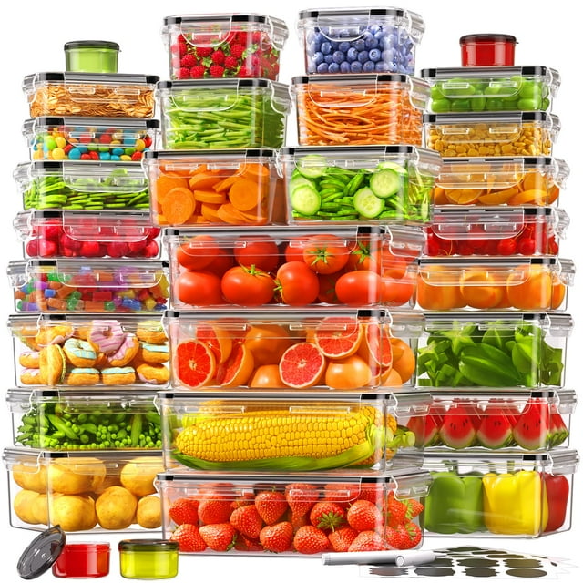 Recipientes de almacenamiento de alimentos KEMETHY, 60 unidades, herméticos, sin BPA