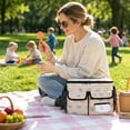 thumbnail image 5 of Universal Stroller Organizer, Stroller Caddy with Detachable Strap& Heightened Insulated Cup Holders & Non-slip Secure Hooks Accessories, Fits Most Strollers, 3 Ways to Carry, 5 of 6