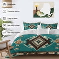 thumbnail image 3 of King 4 Piece Bedding Set Vintage Abstract Ethnic Pattern Style Soft Breathable Duvet Cover and Pillowcase, Green Black Streaks Duvet Cover Set Bed Sheets for Bedroom Dormitory Guest Room, 3 of 9
