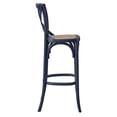 thumbnail image 6 of Modway Gear 43.5" Rattan and Elm Wood Bar Stool in Midnight Blue Finish, 6 of 10
