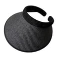 thumbnail image 4 of Sombrero de visera para mujer, sombrero de paja plegable de verano para viajes, 4 of 8