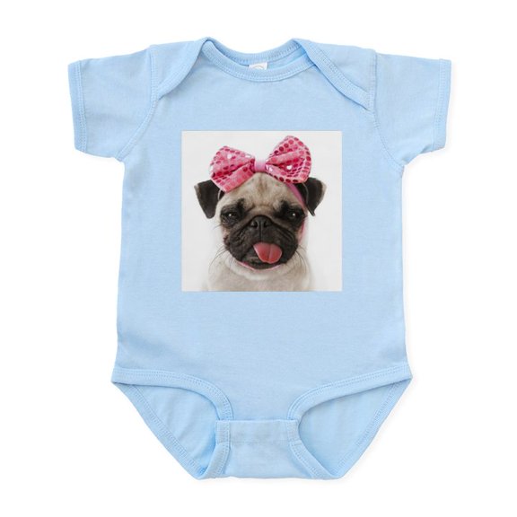 CafePress - Pug Body Suit - Baby Light Bodysuit, Size Newborn - 24 Months