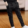 thumbnail image 4 of AherBiu Toddler Boys Clothes Denim Pants for Kids Teens Tapered Leg Jeans Trousers with Pockets, 4 of 7