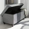 thumbnail image 5 of Fabric Storage Ottoman, Bench for Entryway and Bedroom, 43.31"x16.73"x15.75", Gray, 5 of 10