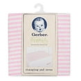 thumbnail image 2 of Gerber Organic Changing Pad Cover, Pink/Ivory Stripe, 2 of 3