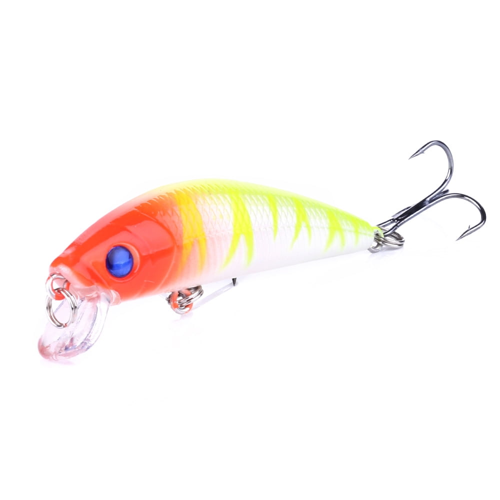 HENGJIA Minnow Fishing Lures Kit with Treble Hooks for Saltwater Freshwater, Lure kit for Trout Bass Salmon Fishing,8PCS