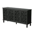 thumbnail image 4 of Tcbosik Farmhouse Sideboard Buffet Cabinet with Storage, 60" Kitchen Storage Cabinet, Coffee Bar Cabinet with Adjustable Shelves and 4 Doors, Accent Cabinet for Kitchen, Living Room, Black, 4 of 10