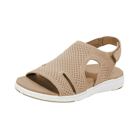 

Ausyst Womens wedge Sandal Summer Casual Summer Ladies Sandals Breathable Elastic Webbing Platform Casual Sandals