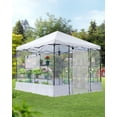 thumbnail image 3 of Quictent 10x10ft Portable Walk-in Greenhouse, Easy Setup Pop-up Green House Indoor/Outdoor Plant Shed, Clear, 3 of 7