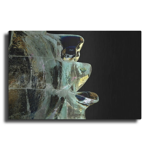 Luxe Metal Art 'My Voice Ice Sculpture Winterlude' by Clive Branson, Metal Wall Art, 24"x16"