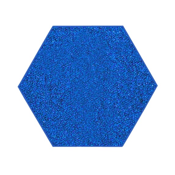Furnish My Place Modern Plush Solid Color Indigo Blue Rug, Indoor Area Rug, Pet-Friendly Carpet, Baby Nursery Mat, Home Décor Carpet, Perfect for Living Room, Playroom, Made in USA - 7' Hexagon