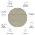 thumbnail image 6 of Safavieh Courtyard Naomi Geometric Indoor/Outdoor Area Rug, Dark Green/Beige, 6'7" x 6'7" Round, 6 of 10