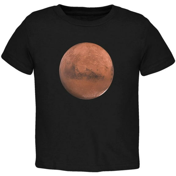 Planet Mars Toddler T Shirt Black 3T