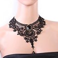 thumbnail image 1 of Gargantilla de encaje victoriano gótico, collar de encaje negro hueco sexy, collar Steampunk para cosplay, 1 of 8