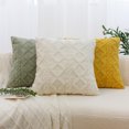 thumbnail image 2 of Funda de almohada de felpa de punto torcido Funda de cojín de punto vintage Funda de almohada de felpa de cojín simple Cabecero de cama, 2 of 5