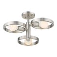 thumbnail image 4 of Golden Lighting 8330-3SF PW Sloane Semi-Flush Plafonnier 3 Light&44; Étain, 4 of 6