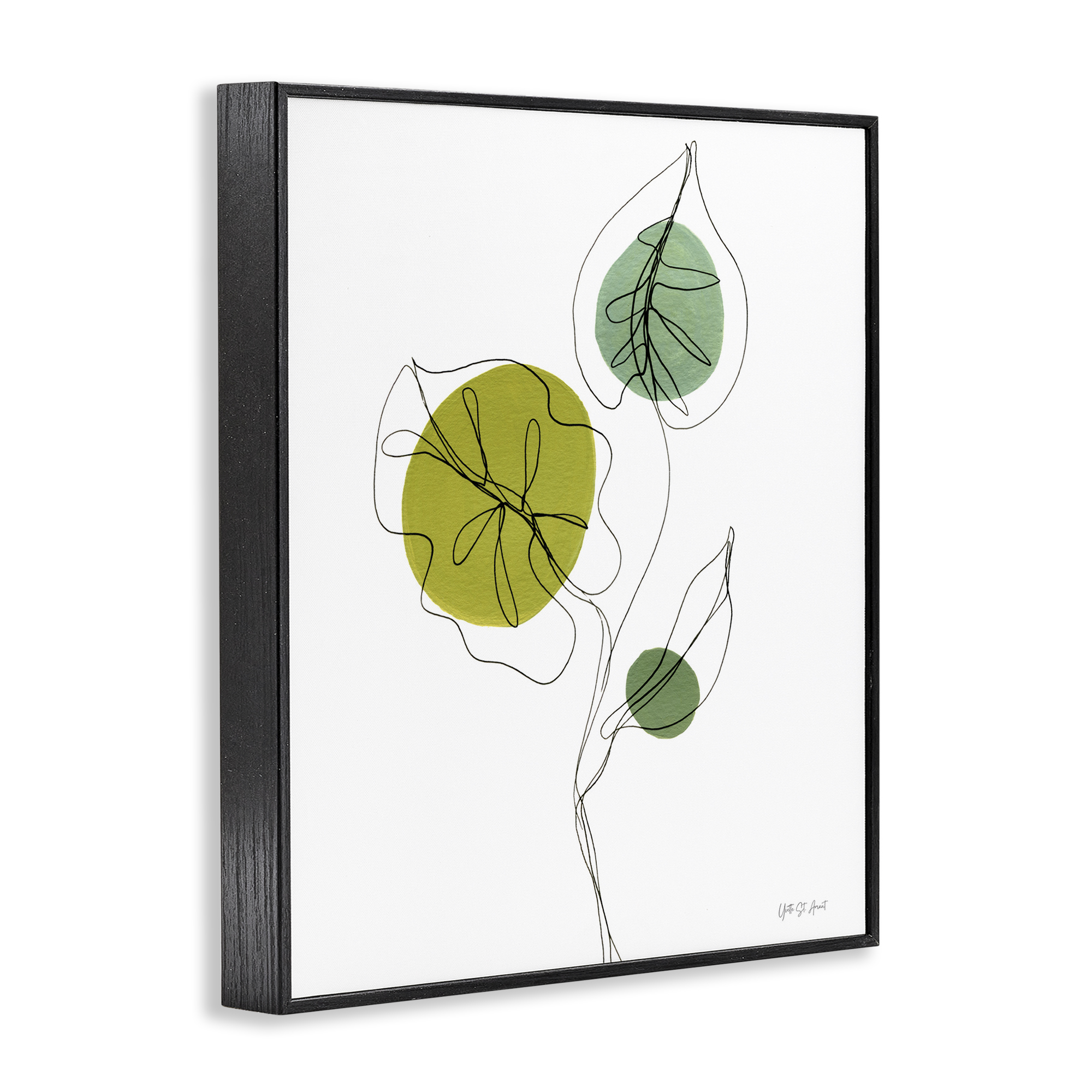 Stupell Industries Leafy Garden Delight Botanical & Floral Painting Black Framed Art Print Wall Art, 24 x 30