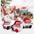 thumbnail image 2 of Decoraciones navideñas 2024 Nuevas llegadas: Papá Noel de dibujos animados, muñeco de nieve, renos de peluche para la temporada festiva, 2 of 5