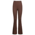 thumbnail image 2 of Diconna Femmes Mode Couleur Unie Taille Haute Split Slim Fit Pantalon, 2 of 4