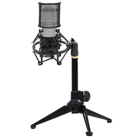 Samson C01U Pro USB Recording Podcast Podcasting Microphone Mount Filter Tripod