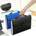 thumbnail image 5 of Twfbrm Expanding File Folders, A4 Letter Size 13 Pockets Large Capacity Accordion File Organizer with Label, Waterproof Portable Plastic Document Storage Bag with Handle School Office Supplies, Blue, 5 of 9
