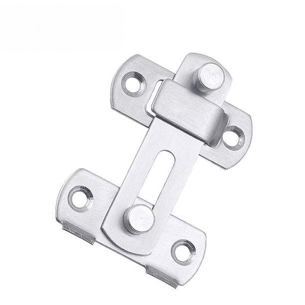 Cerradura de acero inoxidable con pestillo antirrobo para puerta corrediza, cerradura para puerta de jaula para mascotas, hebilla de ángulo recto de 90 grados, hebilla para puerta