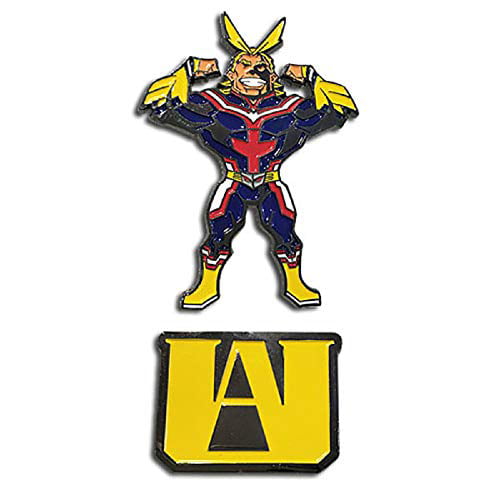 My Hero Academia All Might & U.A High School Logo Pins Set of 2 Official Legit