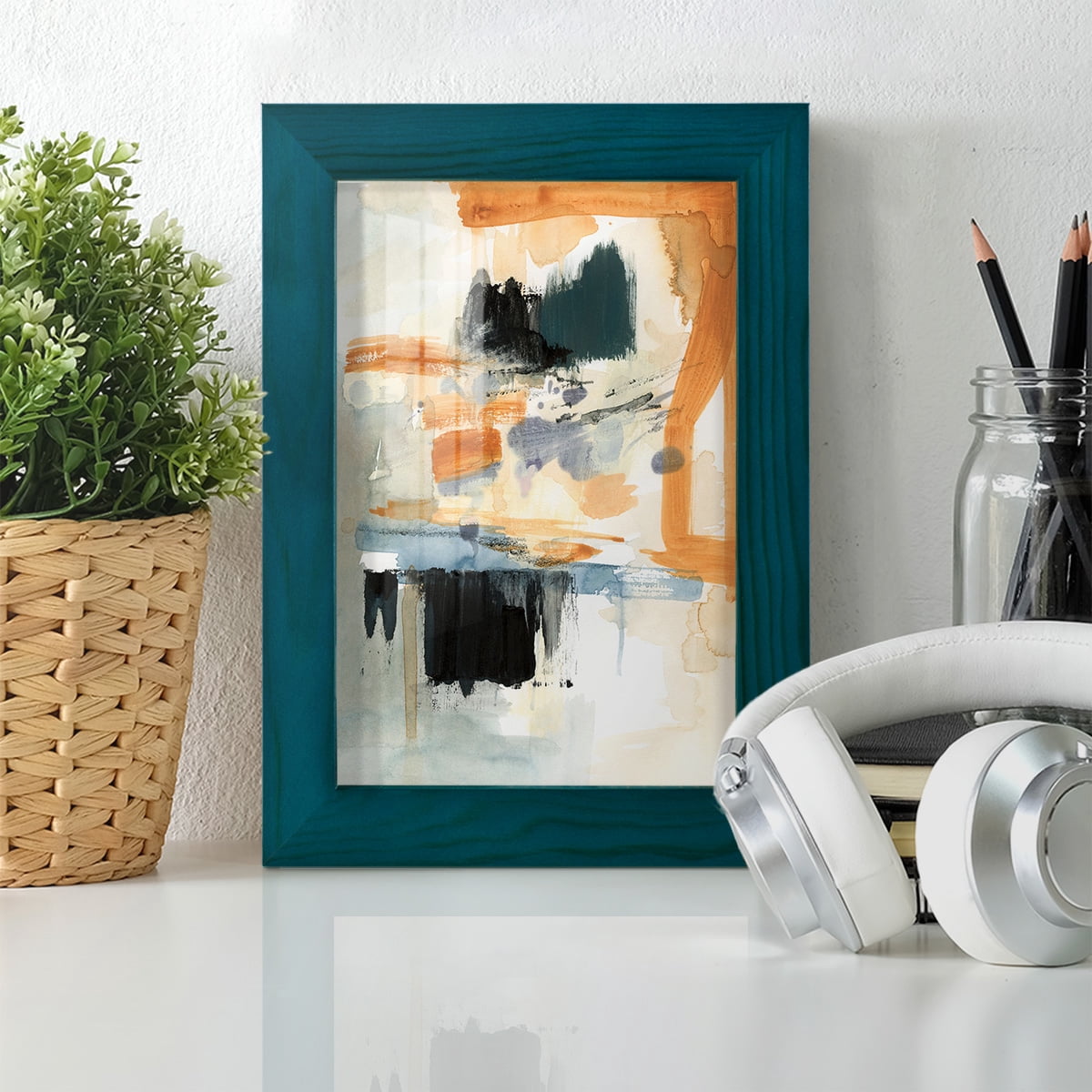 Seria II - Framed Print w/glass - Ocean Blue