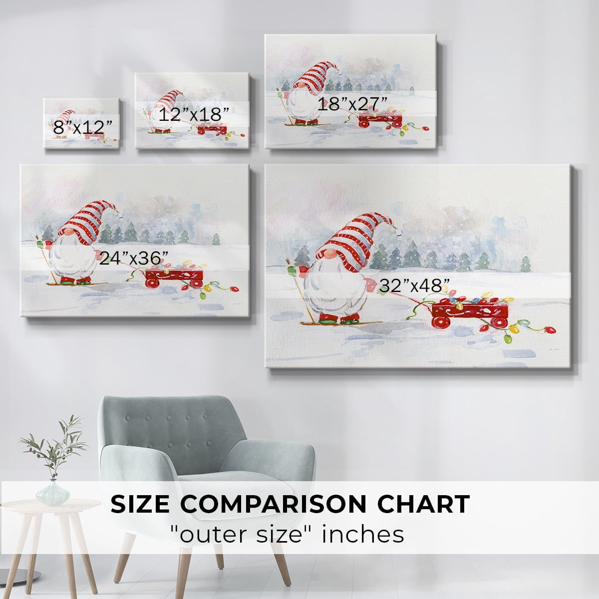 Winter Gnome II- Gallery Wrapped Canvas