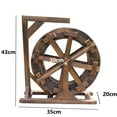 thumbnail image 3 of fenze Waterwheel Fountains for Outdoor Yard Wood Design Fountain Feng Shui Wheels Yard Decorative, Perfect for Balcony Patio Garden Fountain, 11.81" Diameter, 3 of 7