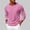 Pink, variant on USNSM Mens Shirts Fashion Striped Print Crewneck Long Sleeve Basic Pullover Soft Elastic Lightweight Casual Tee Shirt Green XL