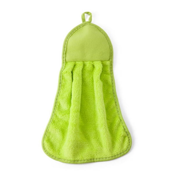 Hangable Coral Fleece Cleaning Hand Towel Kitchen Dish Washing Cloth